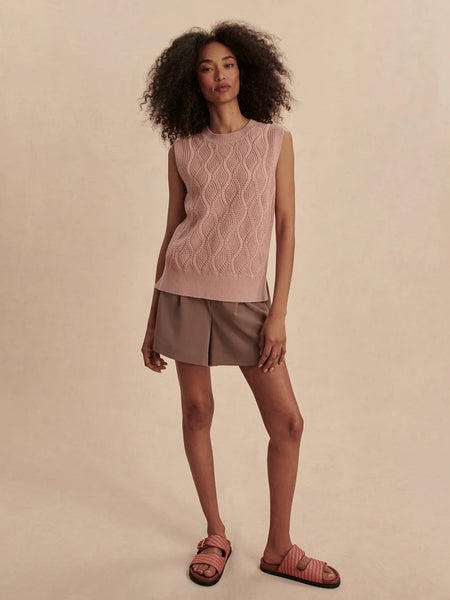 Teller Knit Tank: Dusty Rose