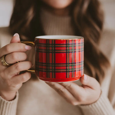 Red Plaid Mug
