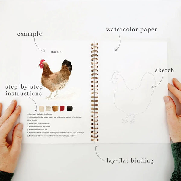 Animals Watercolor Workbook