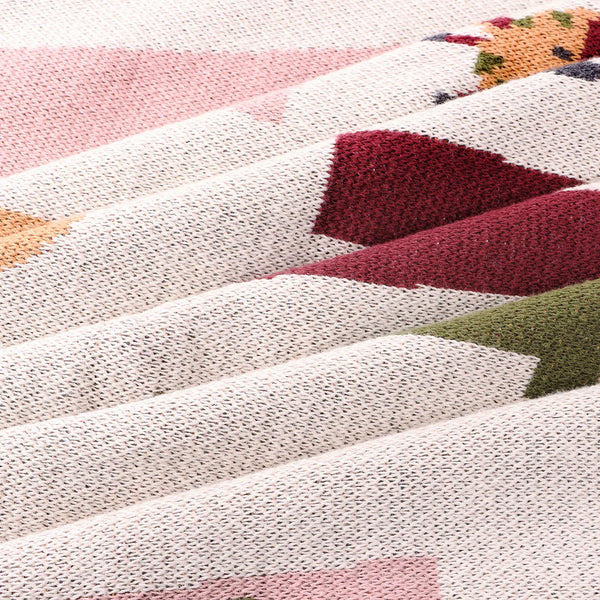 Alphabet Blush Knit Blanket