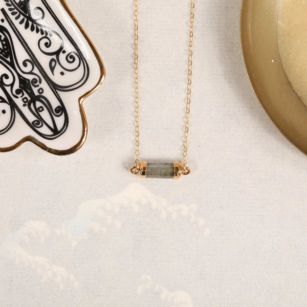 Labradorite Bar Necklace
