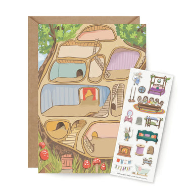 Mouse House Sticker Scene Card