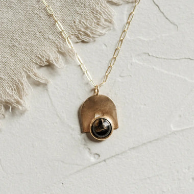 Bali Necklace: Copper Obsidian