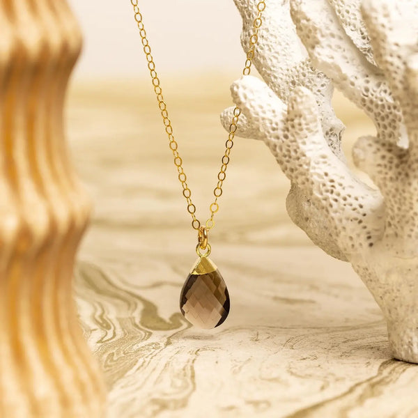 Smoky Quartz Pebble Necklace