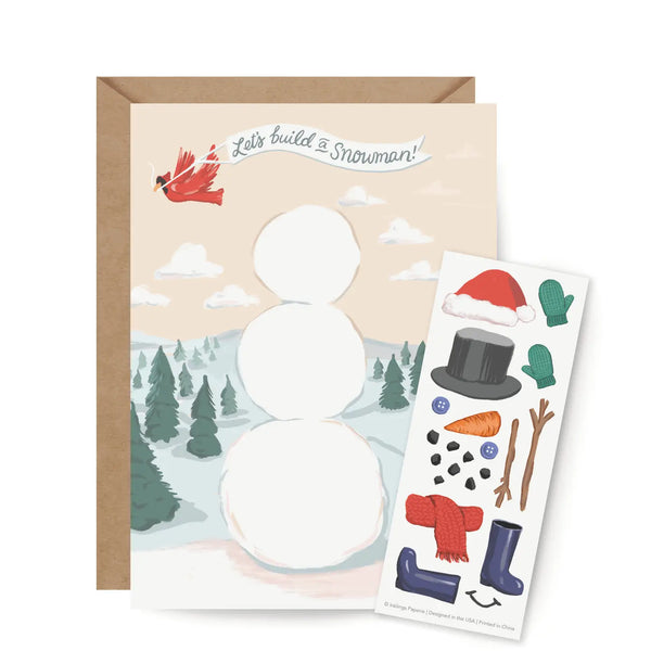Build a Snowman Sticker Scene