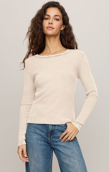 Arlet Mini Thermal Top: Soft Ecru