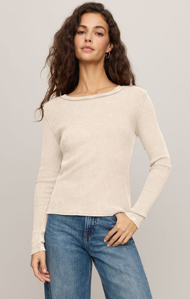 Arlet Mini Thermal Top: Soft Ecru