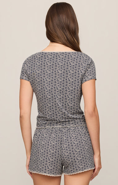 Floral Short Sleeve Top