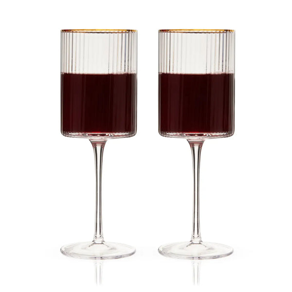 Gold Rimmed Wine Glasses