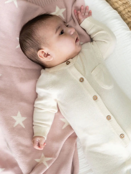 Milan Knit Pocket Jumpsuit: Cream
