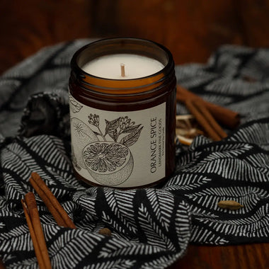 Orange Spice Candle: Botanical Label
