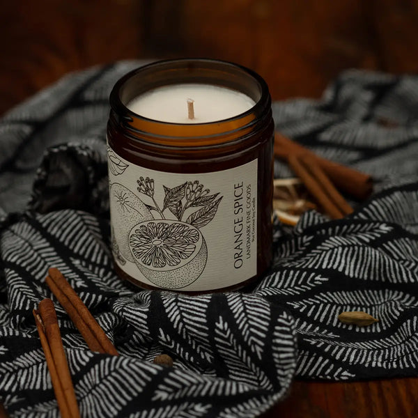 Orange Spice Candle: Botanical Label