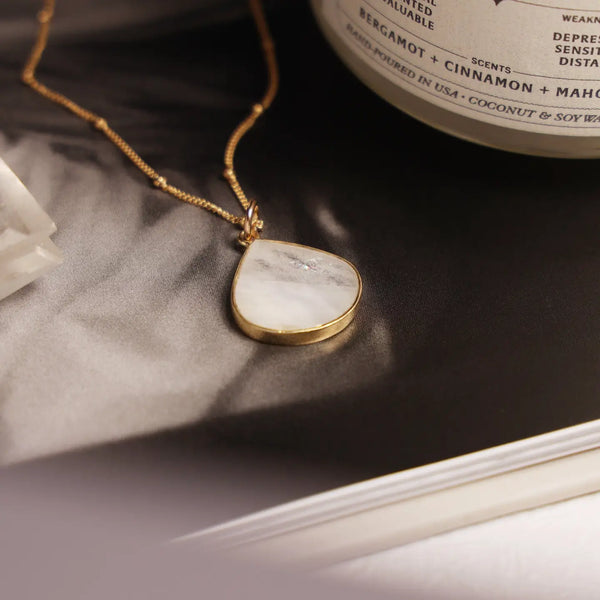 Moonstone Drop Necklace