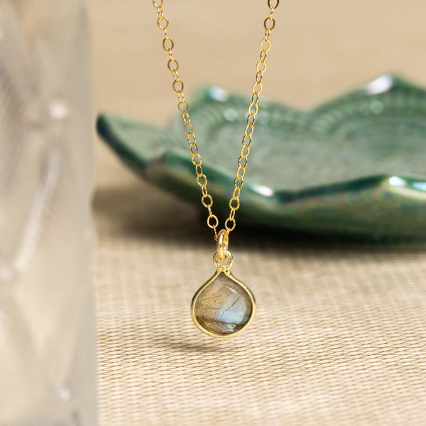 Labradorite Teardrop Necklace