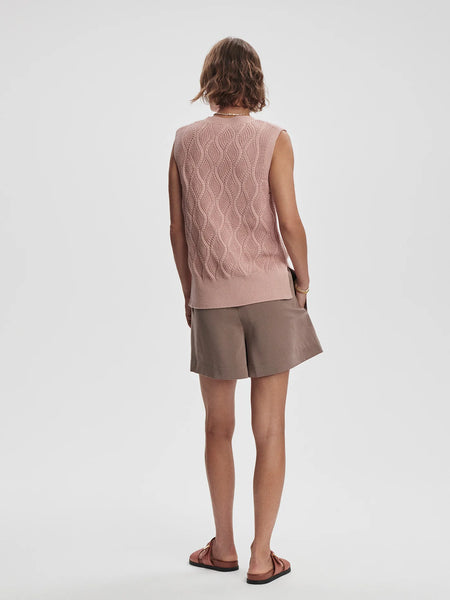 Teller Knit Tank: Dusty Rose