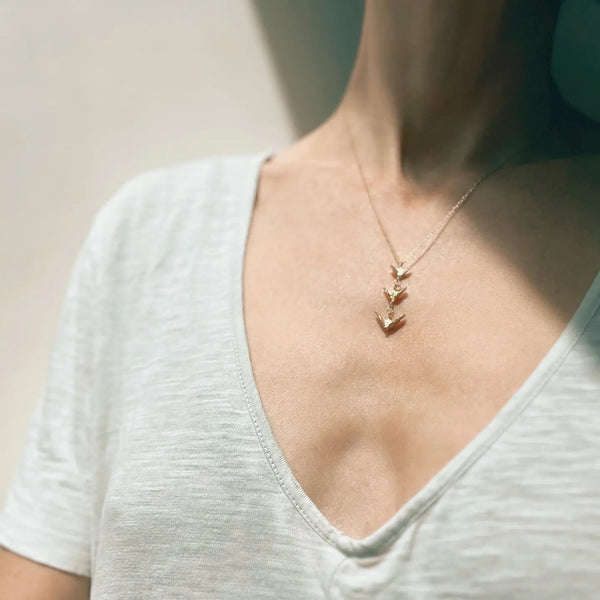 Triple Dove Necklace