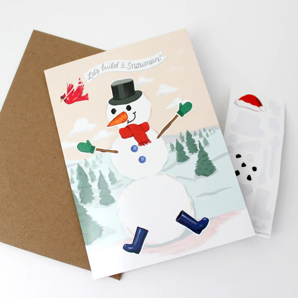 Build a Snowman Sticker Scene