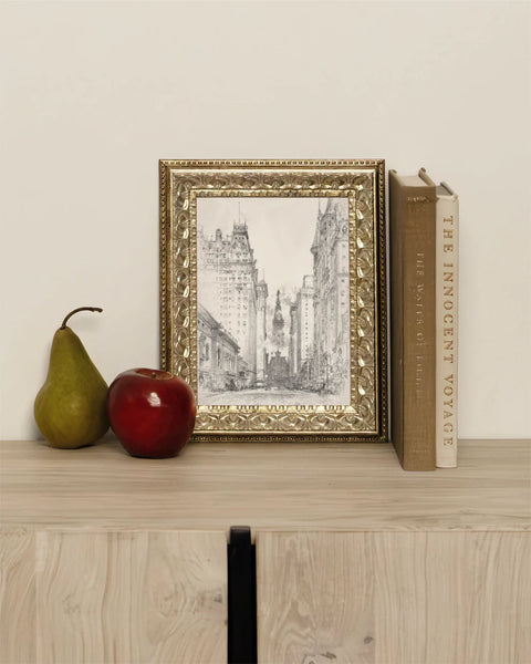 New York Sketch Framed Art