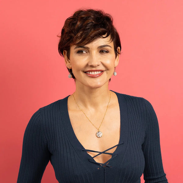 Dendrite Opal Disc Necklace