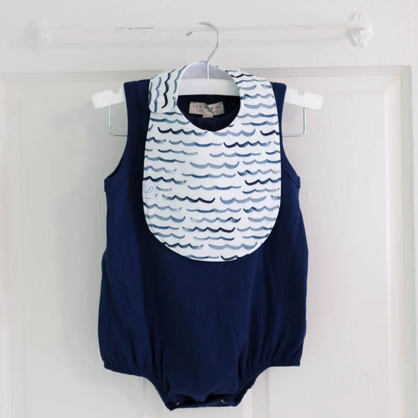 Waves Snap Bib