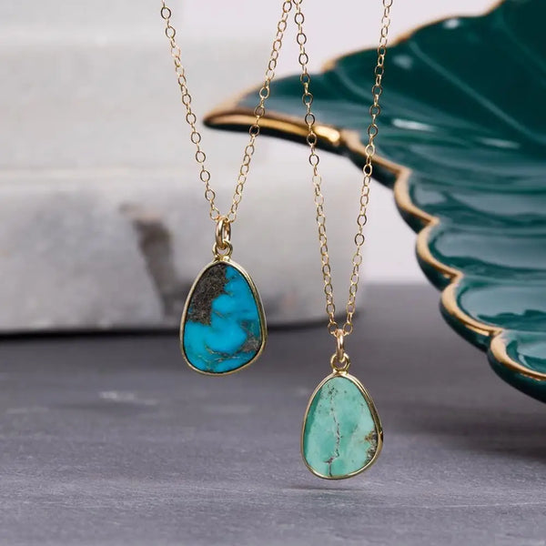Turquoise Slice Necklaces
