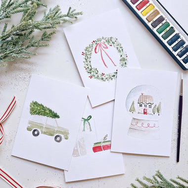 Paintable Notecards: Christmas Cheer