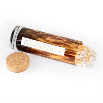 Tortoise Glass Jar of Wooden Matches