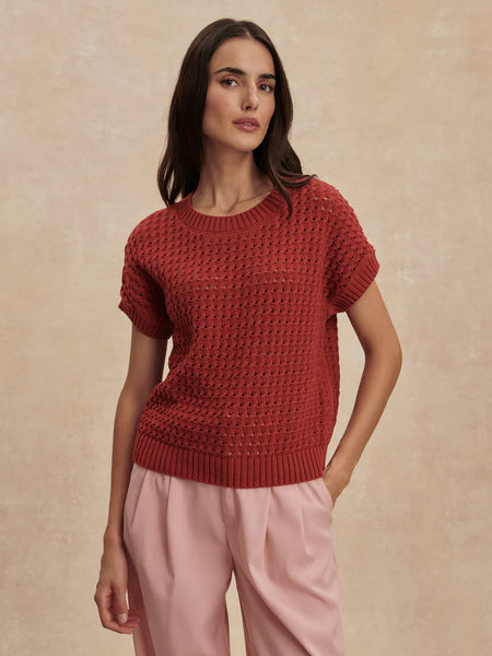 Denny Knit Top: Bossa Nova