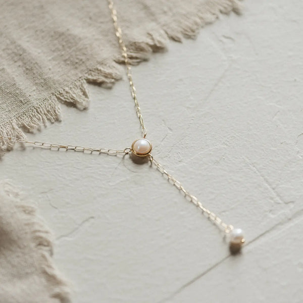 Lariat Pearl Necklace