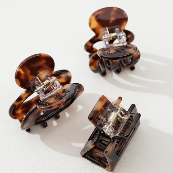 Deep Tortoise Mini Claw Clips