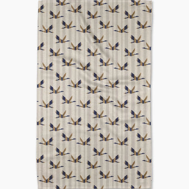 Striped Nautical Birds Tea Towel
