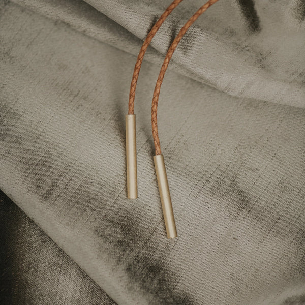 Giza Bolo Tie Necklace: Light Brown
