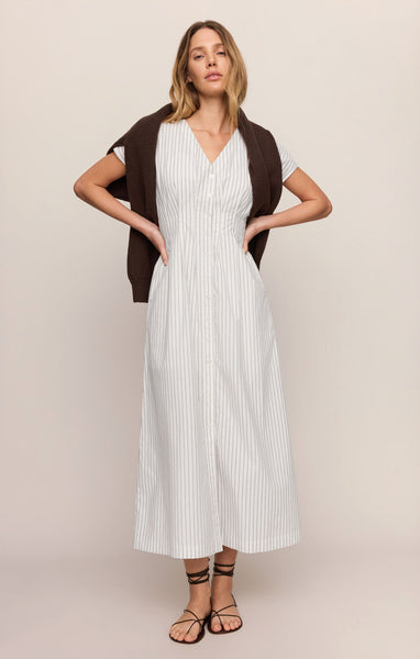 Sanna Striped Midi Dress