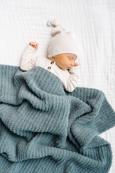 Ocean Blue Chenille Small Blanket