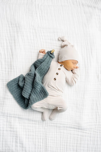 Ocean Blue Chenille Mini Lovey