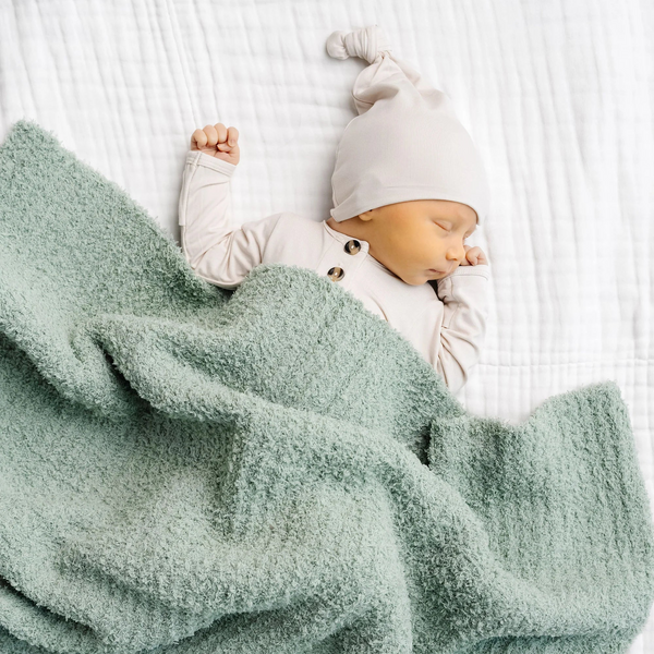 Sage Chenille Small Blanket
