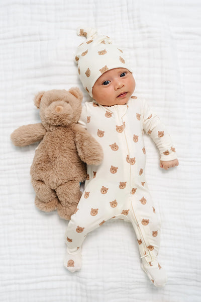 Teddy Zipper Footie