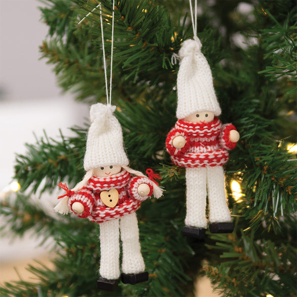 Mini Wooden Doll Ornaments
