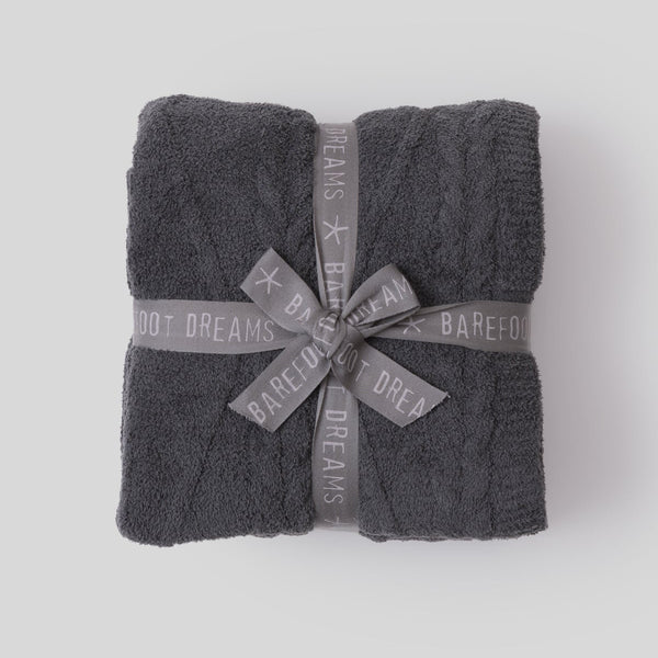 Dark Moss Fisherman Cable Throw