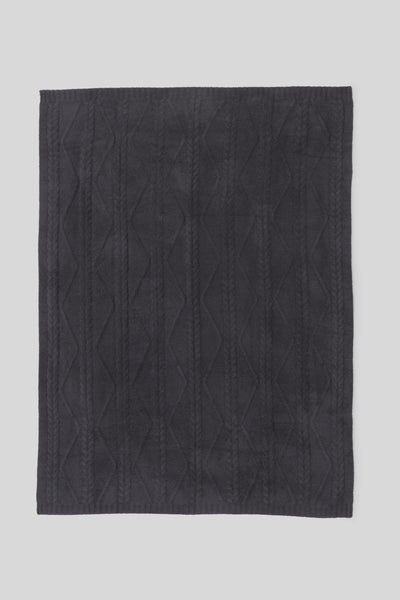 Dark Moss Fisherman Cable Throw