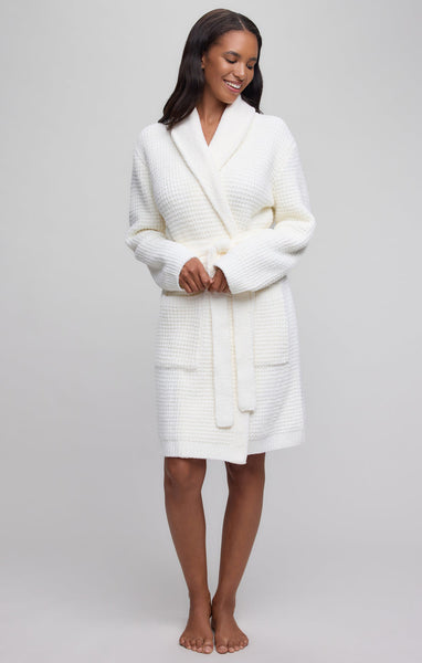 CozyChic Waffle Robe: Pearl