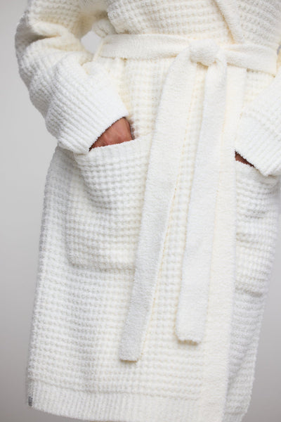 CozyChic Waffle Robe: Pearl