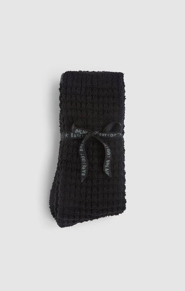 CozyChic Waffle Socks: Black
