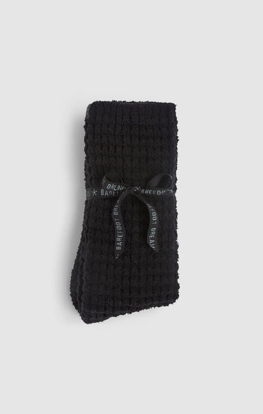 CozyChic Waffle Socks: Black