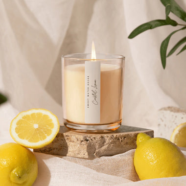 Coastal Lemon Tinted Glass Candle