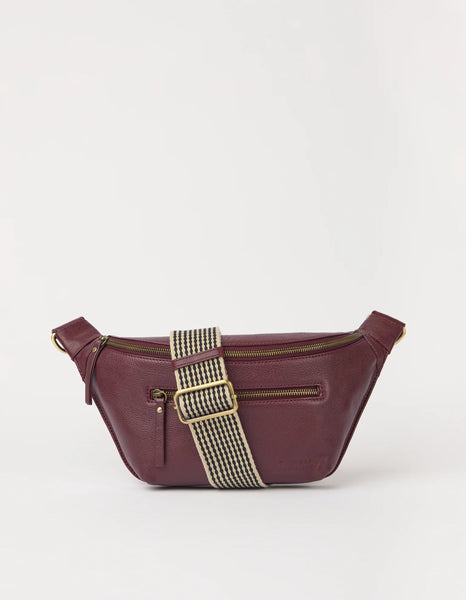 Drew Bum Bag: Dark Cherry