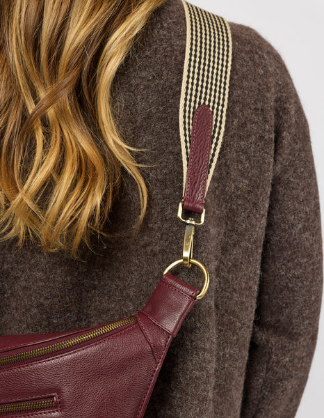 Drew Bum Bag: Dark Cherry