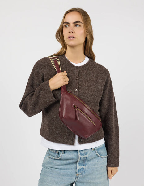 Drew Bum Bag: Dark Cherry
