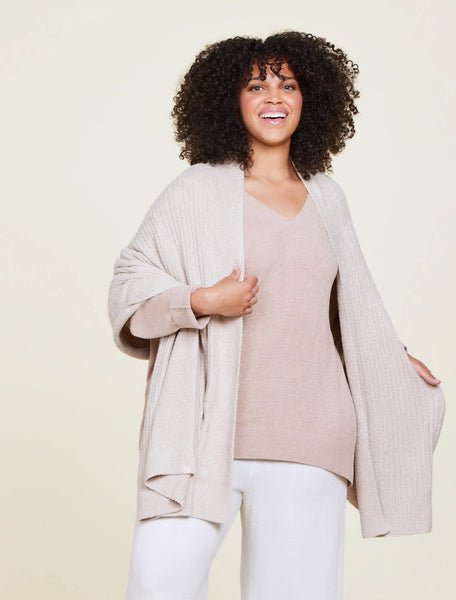 Heathered Travel Shawl: Stone