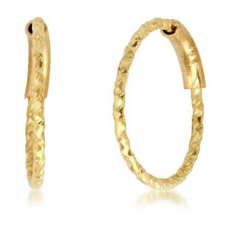 Diamond Cut Hoops